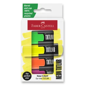 Zvýrazňovače Faber-Castell Short TXTLNR SF 4 ks